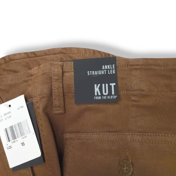NWT Kut from the Kloth High Rise Straight Leg Ankle Cargo Pants Sz. 16x29 Autumn - Picture 5 of 10